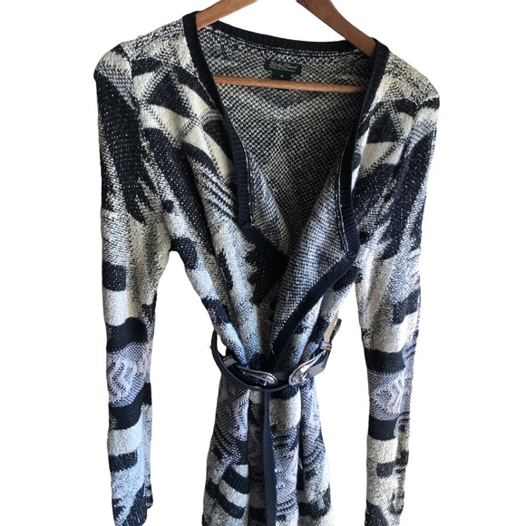 Lucky Brand Wool Blend Live in Love Longline Open Front Sweater. Medium - Picture 2 of 12